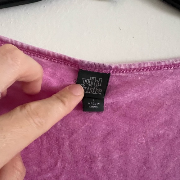 Pink Button Down Crop Top - Picture 2 of 4